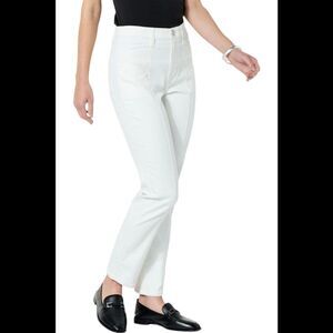 WynneDenim Performance Stretch Seamed Straight Jean Off White - Regular